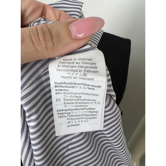 J. Crew Black Wool Flannel Parke Blazer Size 2 Womens Shawl Collar 1 Button - Picture 10 of 12